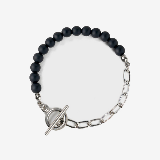 Obsidian & Silver Bracelet