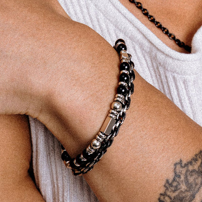Layered Onyx Bracelet