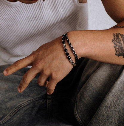 Layered Onyx Bracelet